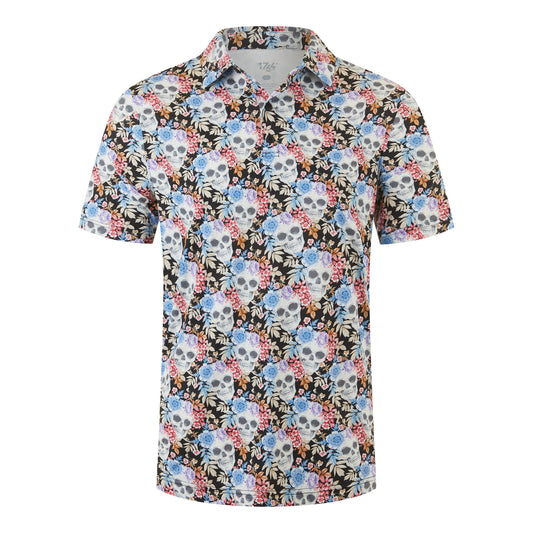 Skulls N Flowers Polo